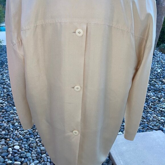 Eleanor P Brenner Silk Blazer Womens Size 12 Vintage Oversized Lined Cream - Picture 9 of 16
